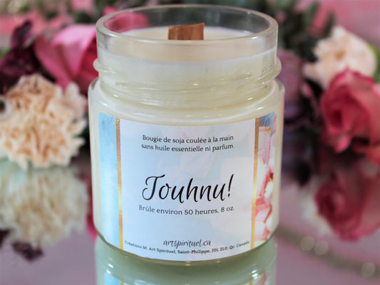 TOUHNU! Bougie de soja sans odeur.