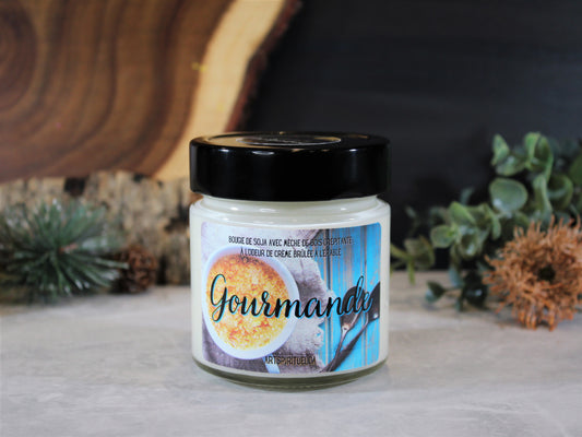 Gourmande, Bougie à la crème brûlée à l'érable.