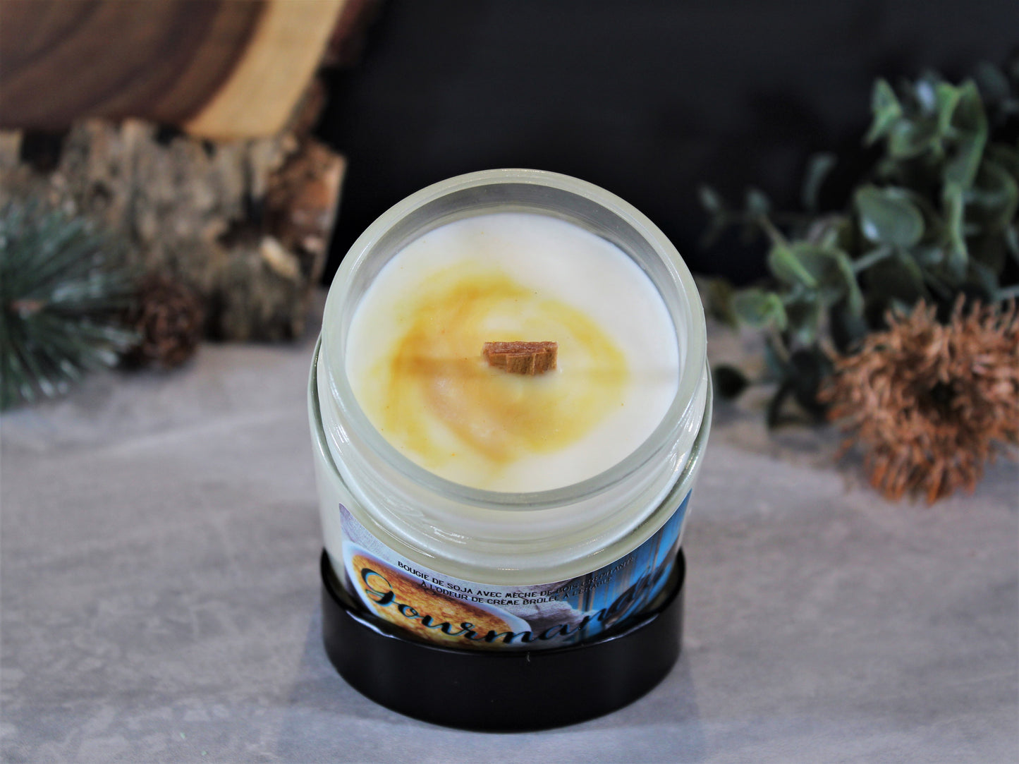 Gourmande, Bougie à la crème brûlée à l'érable.